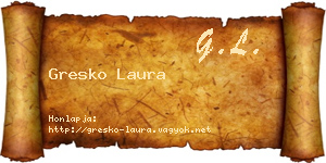 Gresko Laura névjegykártya